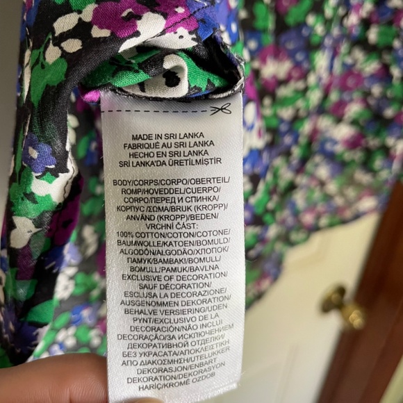 Lauren Ralph Lauren Womens Floral Long Sleeve Button-Down Top Large - Picture 5 of 6